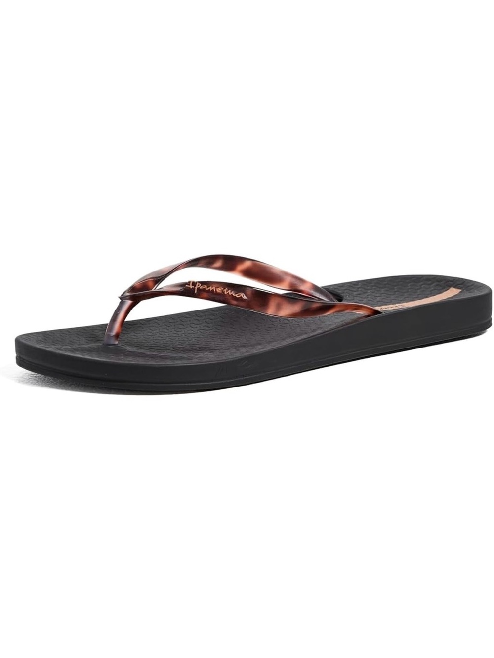 NWT Ipanema Anat Connect II Flip Flops Black Tortoise Size US 8
